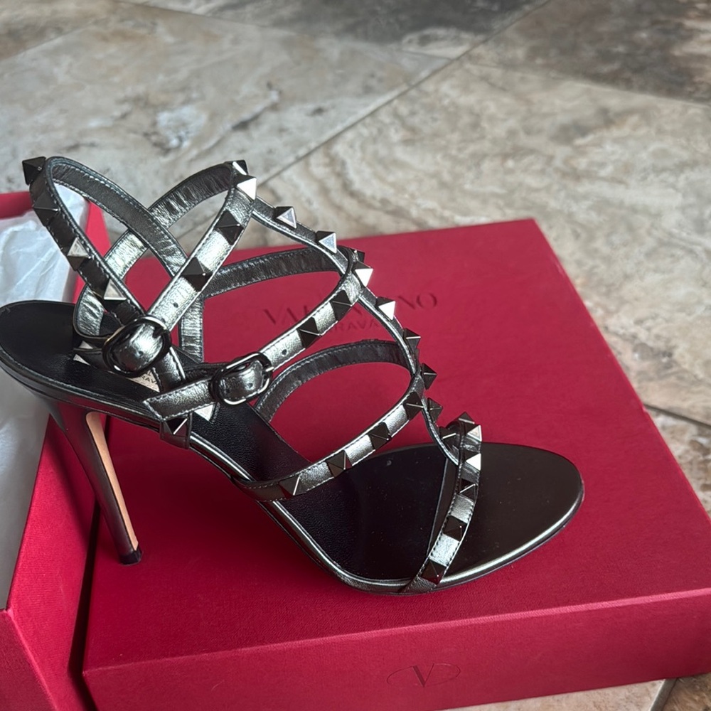 Valentino Black Studded Stiletto Heels